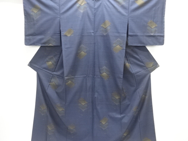 JAPANESE KIMONO / UNUSED DORO OSHIMA TSUMUGI (7 maruki) / WOVEN ABSTRACT PATTERN
